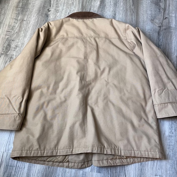 LL Bean Chore Barn Coat 3x Cotton With Thinsulate Lining Corduroy Collar Cuffs - Picture 12 of 13